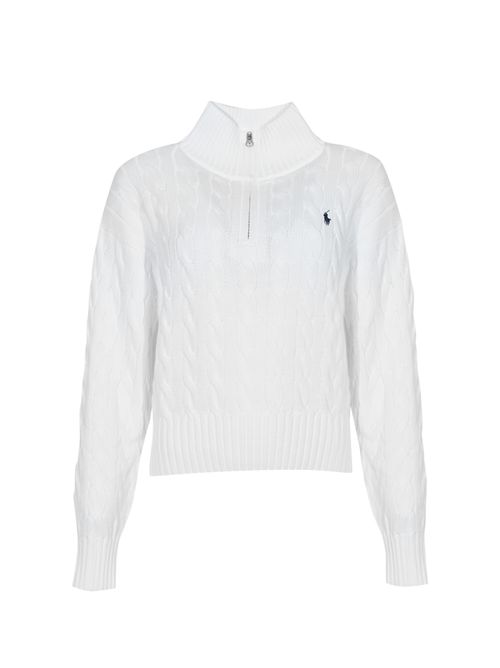 Maglia intrecciata in cotone con zip POLO RALPH LAUREN | 211963467001